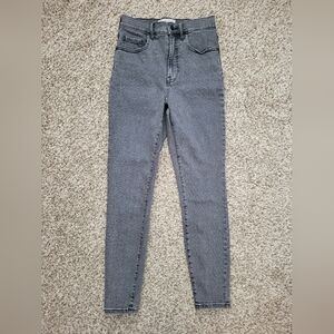 Everlane Jeans High Rise Skinny Dark Gray Washed Black Jean Size 28 Regular